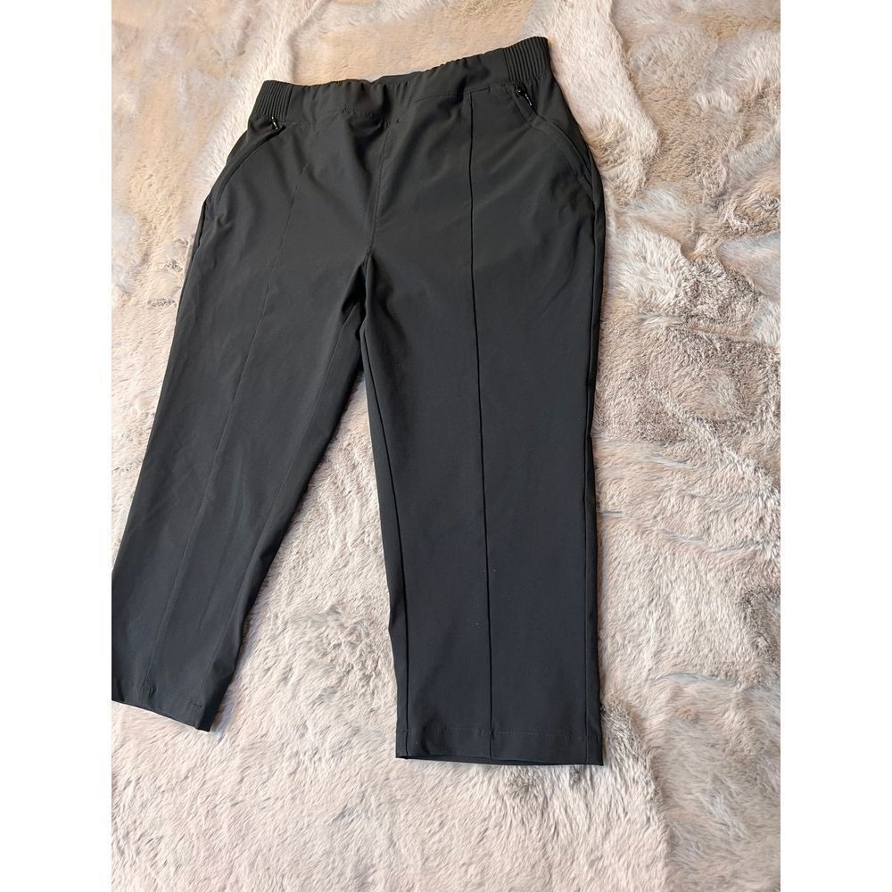 Columbia Black Capri Athletic Pants Performance Stretch Quick Dry Activewear S - Picture 10 of 16